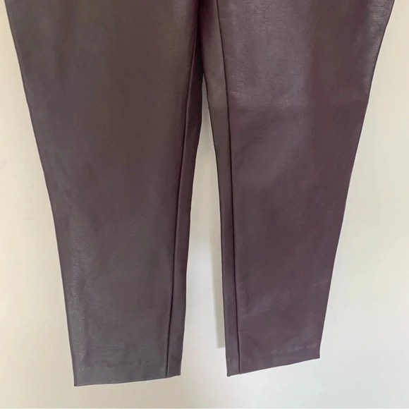 NWT Lauren Ralph Lauren Faux Leather Leggings Cropped 4 - Picture 8 of 12